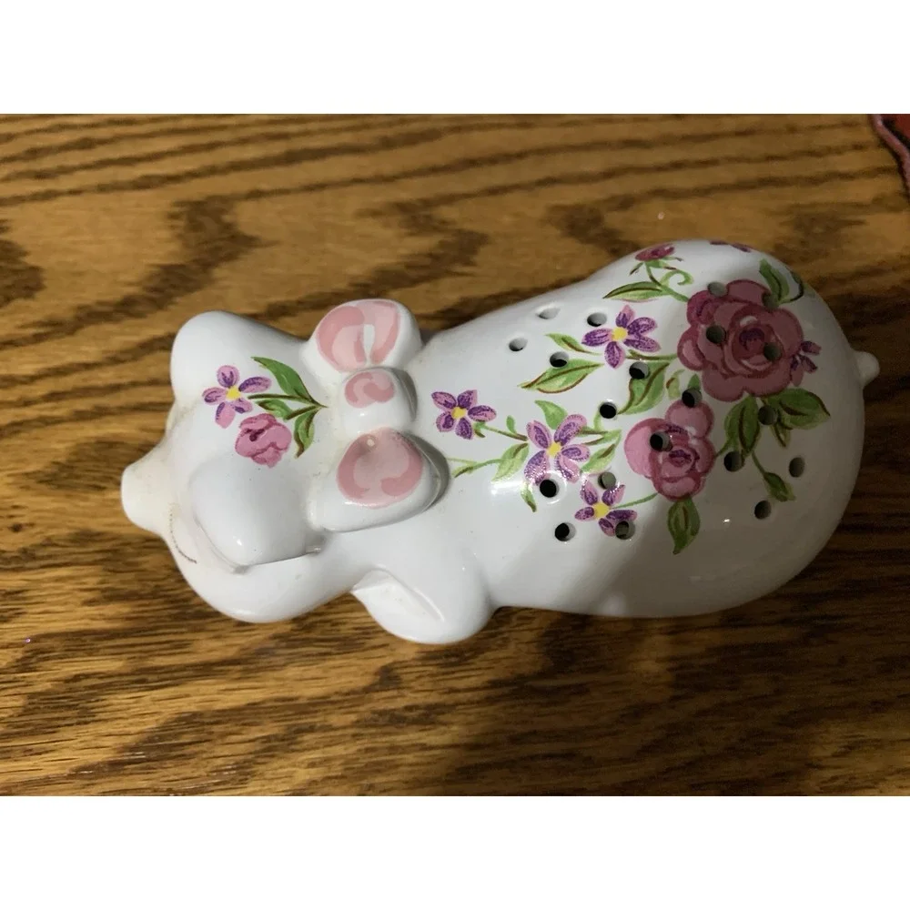 Vintage AVON Porcelain Napping Piggy Pomander